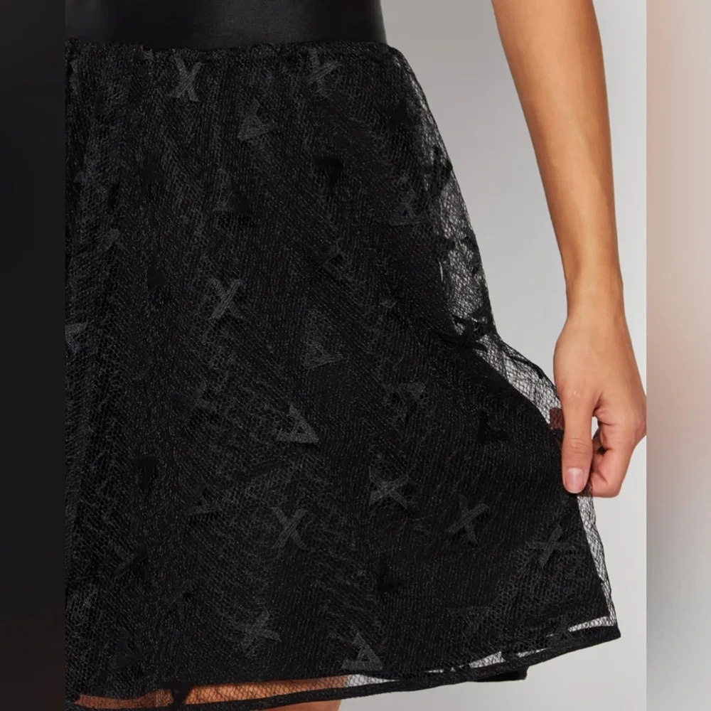 ARMANI EXHANGE Womens Logo Mesh Skirt - Size 6 - Picture 5 of 8